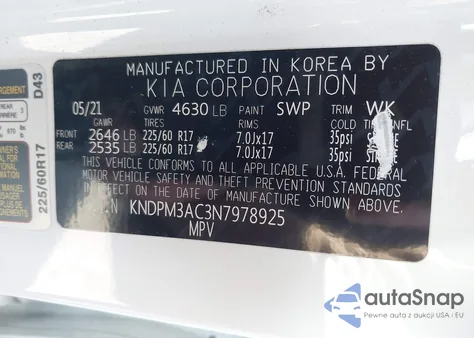 2022 Kia Sportage Lx z USA, uszkodzony, nr VIN KNDPM3AC3N7978925